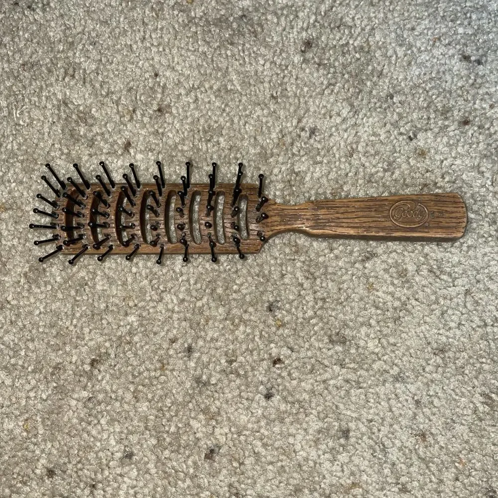 GOODY Vented Detangling HAIR BRUSH Faux Wood Brown 8
